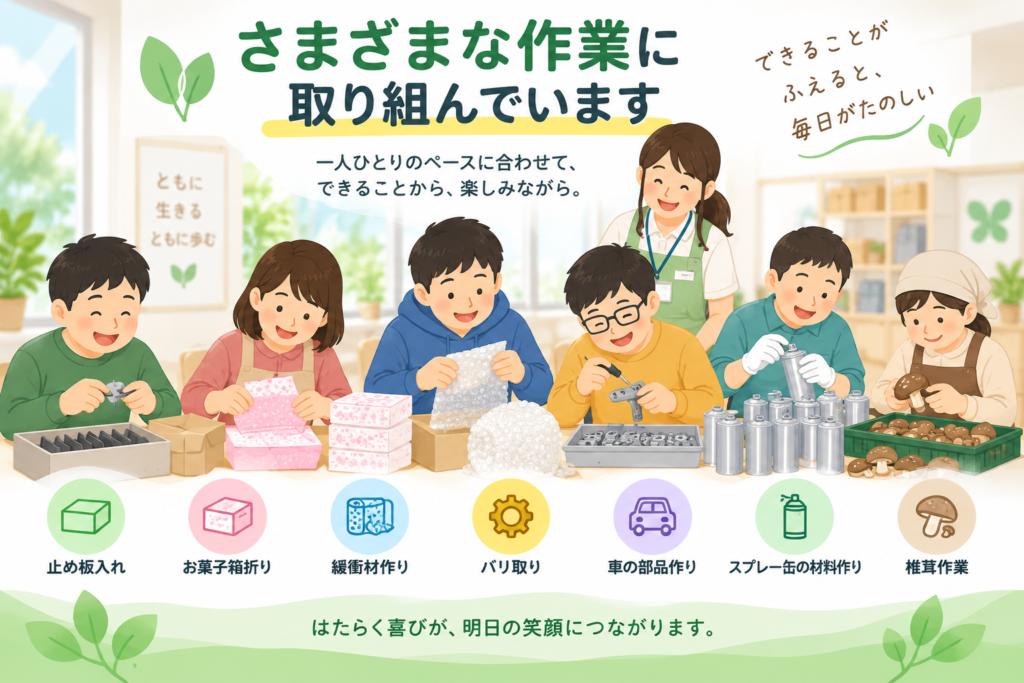 生活介護で取り組んでいる作業内容